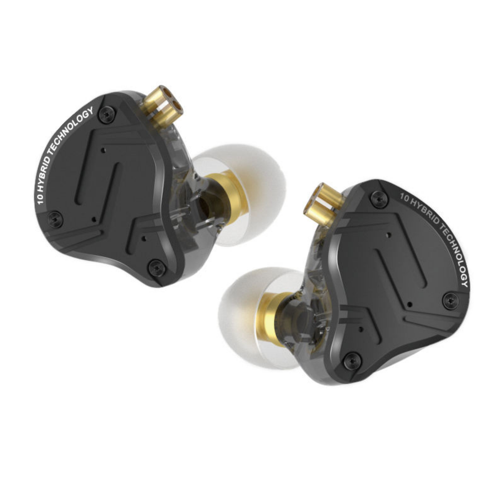 Descubre KZ ZS10 Pro X, los IEMs híbridos con 1 driver dinámico de 10 mm y 4 balanced armature personalizados, diseñados para ofrecer graves potentes, agudos detallados y una escena sonora amplia. Su nueva arquitectura acústica y armaduras negro‑dorado mejoran la claridad y la respuesta en todo el rango, mientras su diseño ergonómico garantiza comodidad y aislamiento. Disponible con envíos a regiones seleccionadas.