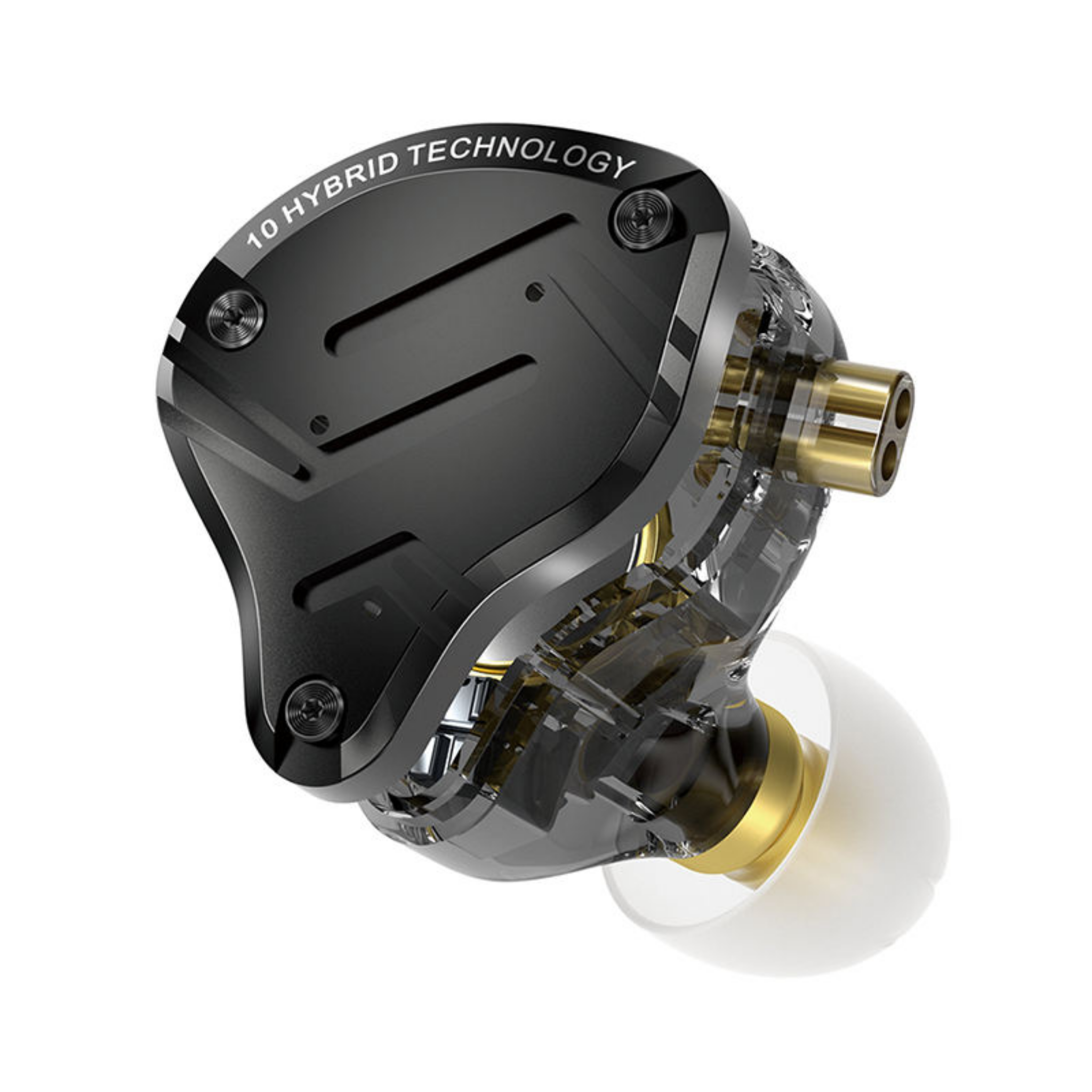 Descubre KZ ZS10 Pro X, los IEMs híbridos con 1 driver dinámico de 10 mm y 4 balanced armature personalizados, diseñados para ofrecer graves potentes, agudos detallados y una escena sonora amplia. Su nueva arquitectura acústica y armaduras negro‑dorado mejoran la claridad y la respuesta en todo el rango, mientras su diseño ergonómico garantiza comodidad y aislamiento. Disponible con envíos a regiones seleccionadas.